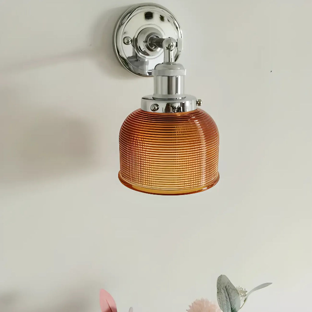 Modern Cylinder Glass Wall Sconce for Living Room Decor