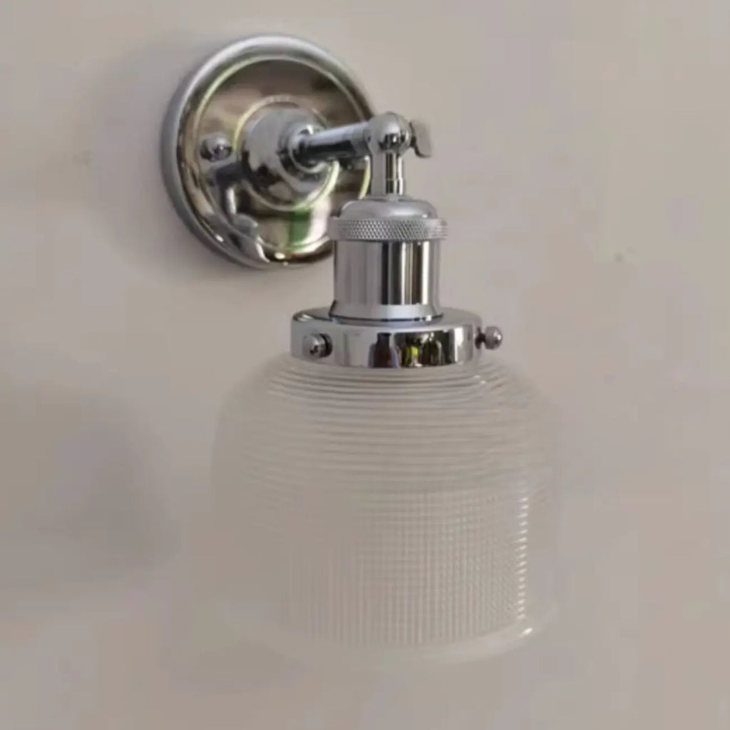 Modern Cylinder Glass Wall Sconce for Living Room Decor