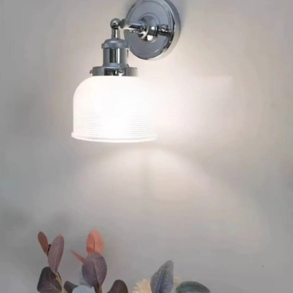 Modern Cylinder Glass Wall Sconce for Living Room Decor
