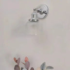 Modern Cylinder Glass Wall Sconce for Living Room Decor