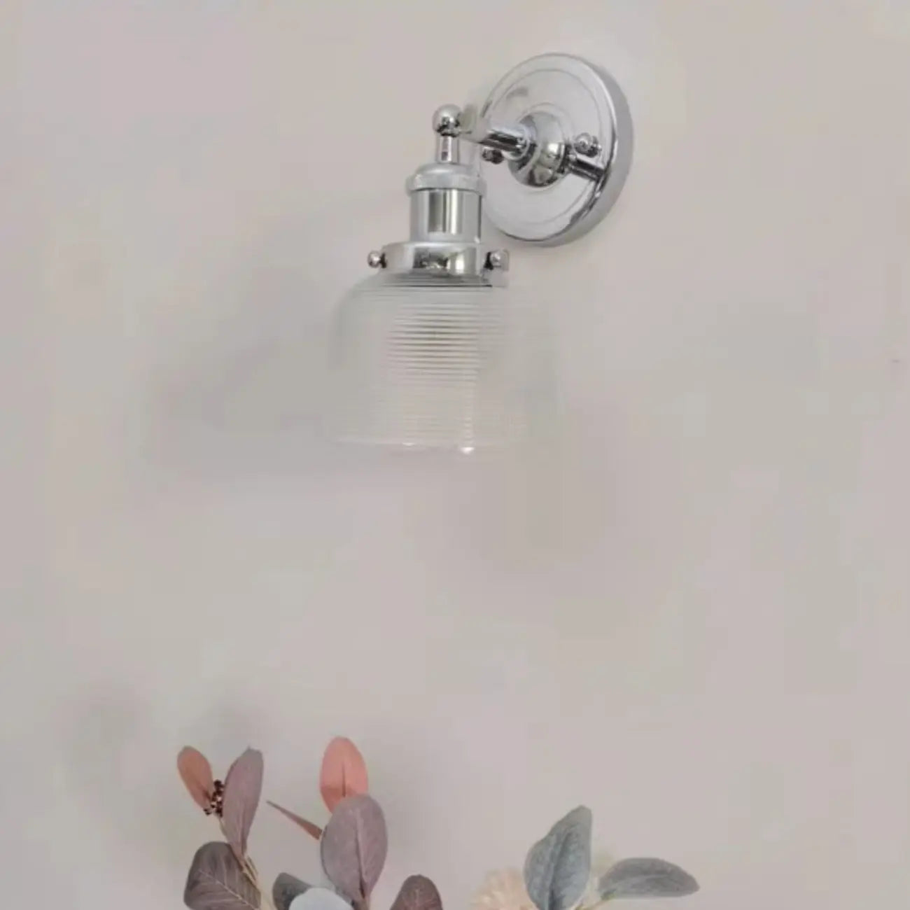 Modern Cylinder Glass Wall Sconce for Living Room Decor
