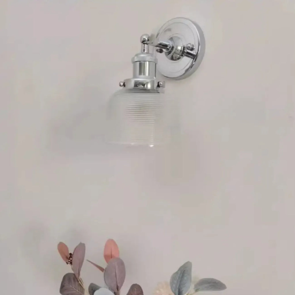 Modern Cylinder Glass Wall Sconce for Living Room Decor