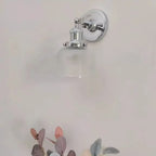 Modern Cylinder Glass Wall Sconce for Living Room Decor