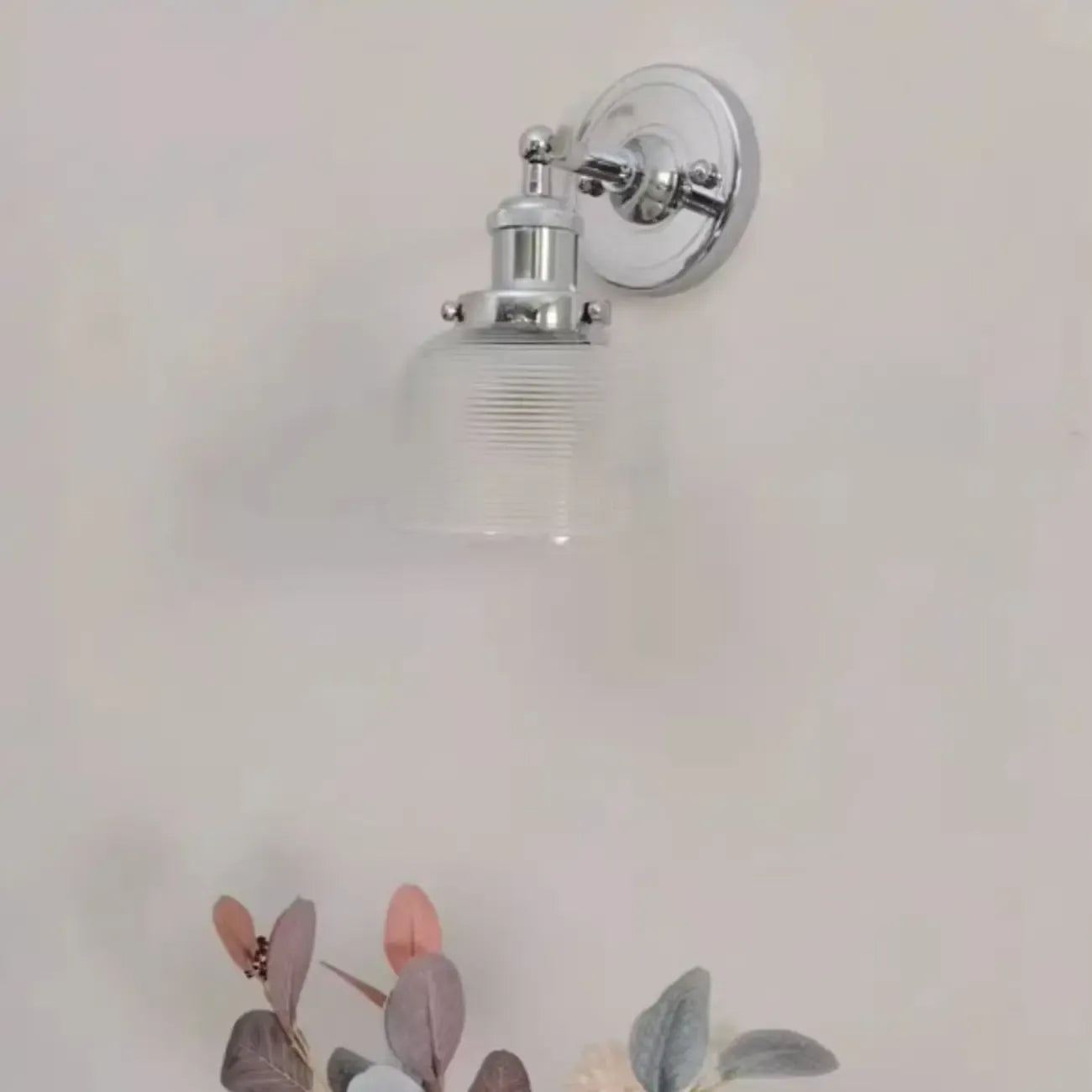 Modern Cylinder Glass Wall Sconce for Living Room Decor