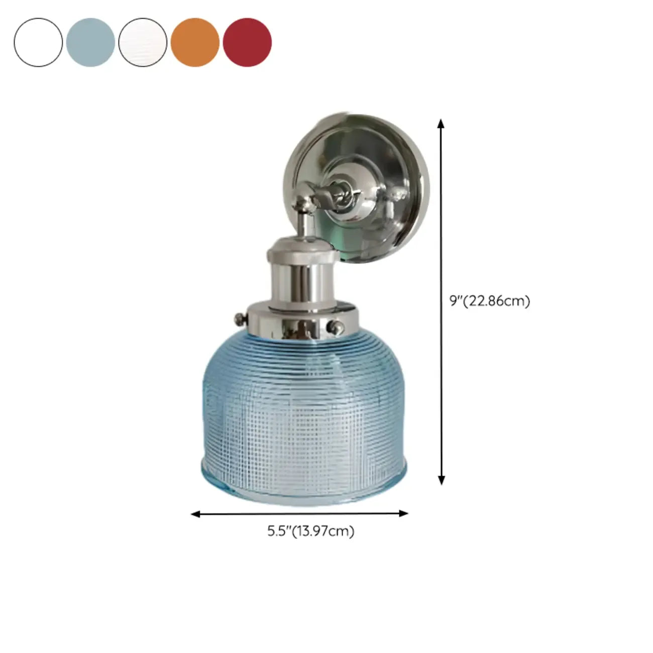 Modern Cylinder Glass Wall Sconce for Living Room Decor