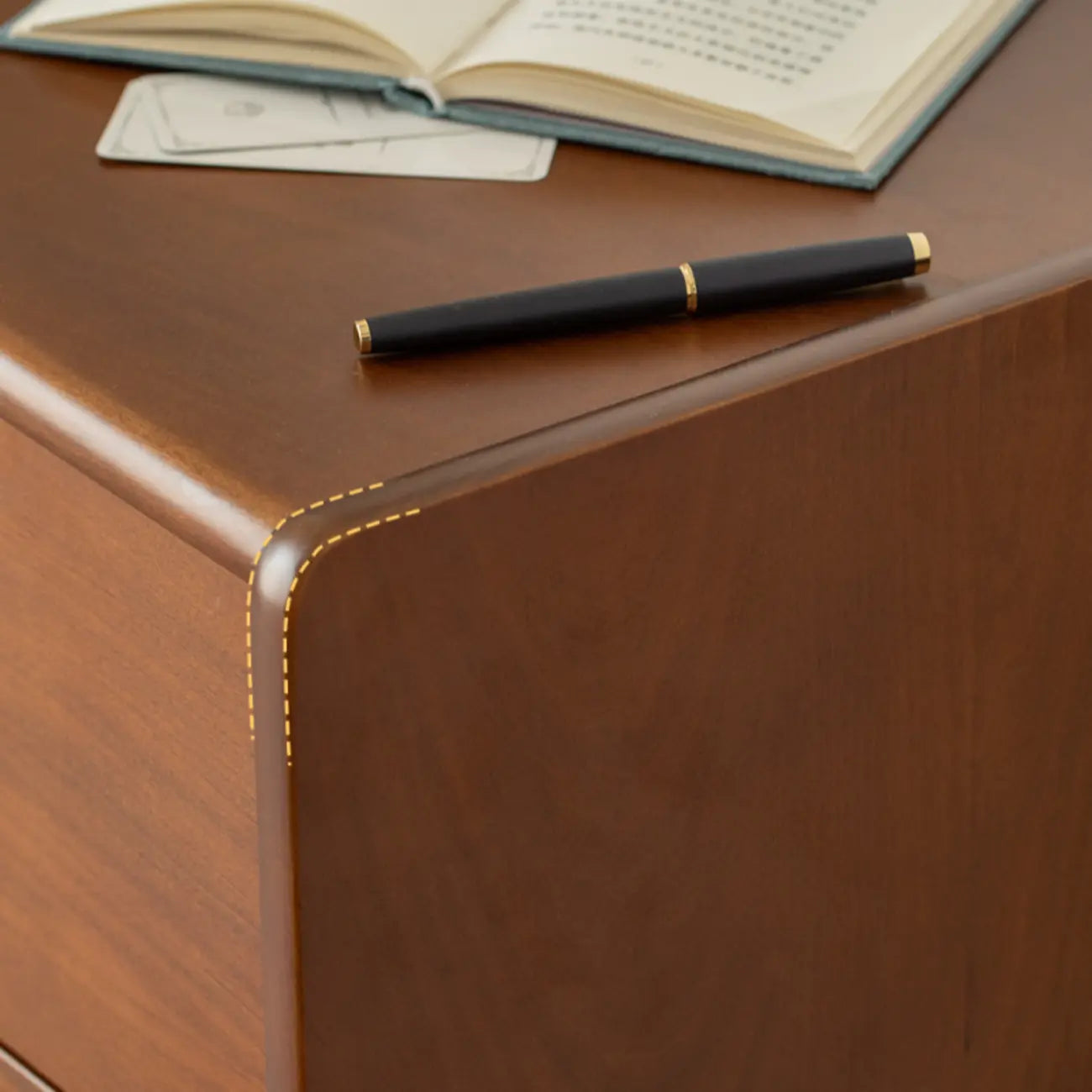 Trendy Lumber Cocoa Chest with 9 Drawers and Metal Base