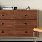 Trendy Lumber Cocoa Chest with 9 Drawers and Metal Base