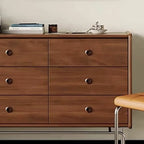 Trendy Lumber Cocoa Chest with 9 Drawers and Metal Base