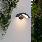 Modern Metal Arc Down Shade LED Outdoor Wall Sconce