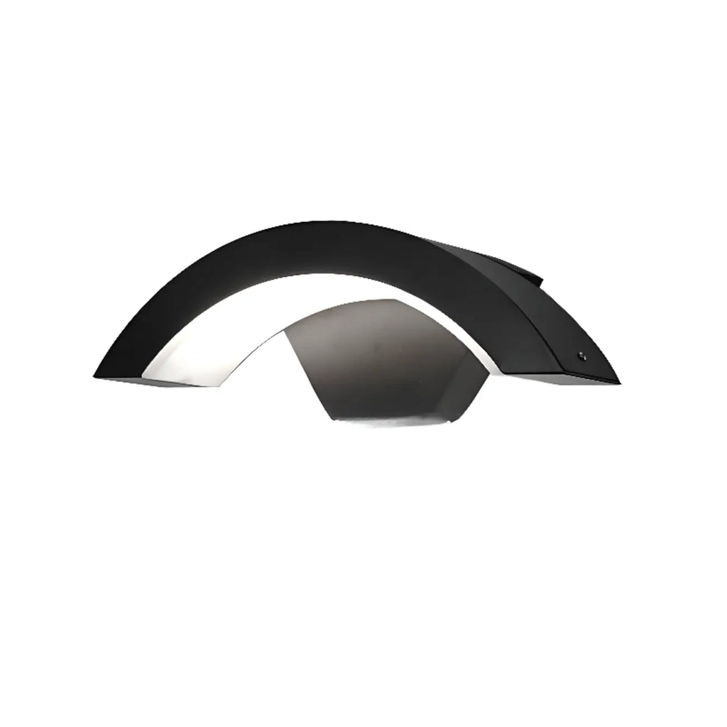 Modern Metal Arc Down Shade LED Outdoor Wall Sconce