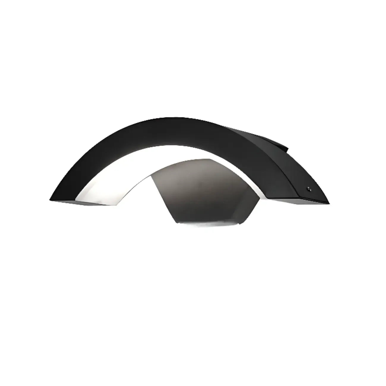 Modern Metal Arc Down Shade LED Outdoor Wall Sconce