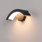 Modern Metal Arc Down Shade LED Outdoor Wall Sconce