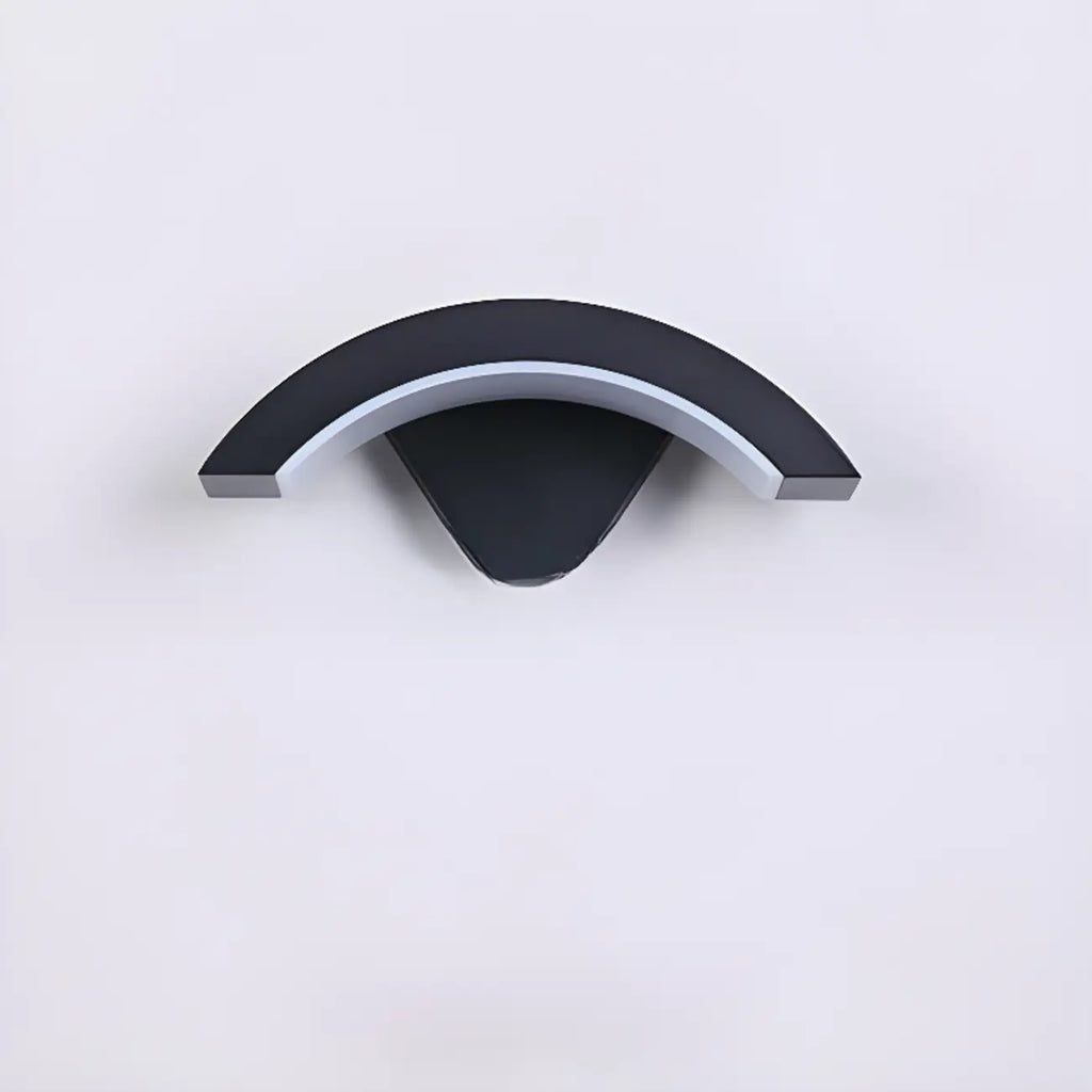 Modern Metal Arc Down Shade LED Outdoor Wall Sconce