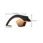 Modern Metal Arc Down Shade LED Outdoor Wall Sconce