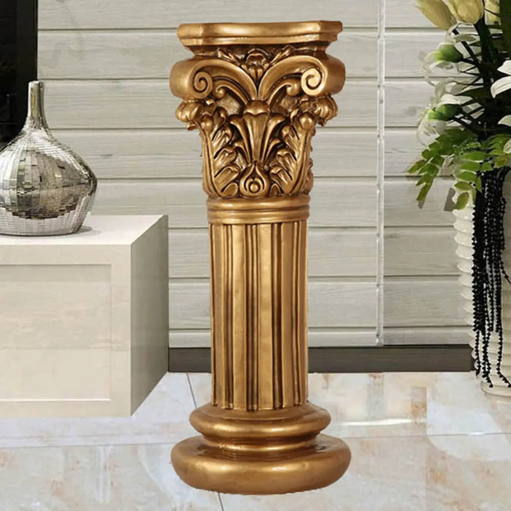 Victorian Gold Acrylic Round Hall Display Plant Stand
