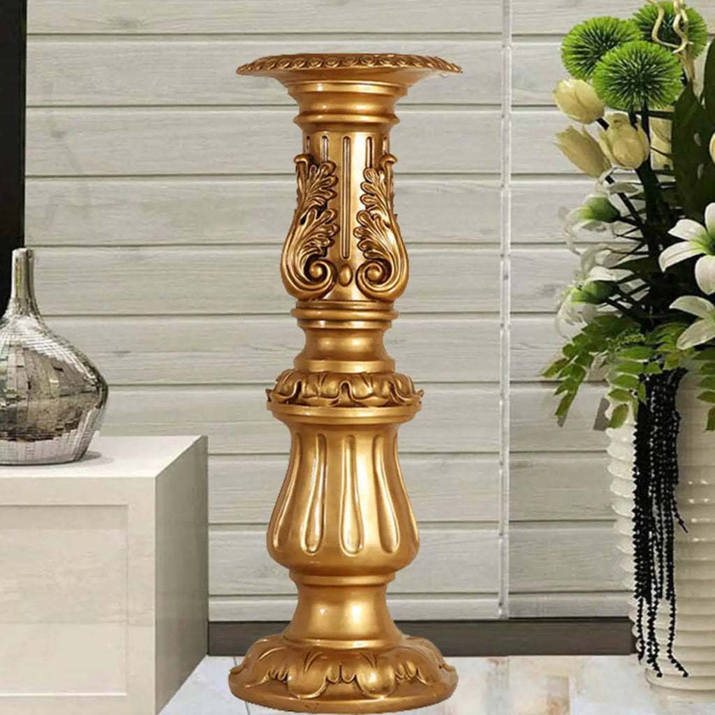 Victorian Gold Acrylic Round Hall Display Plant Stand