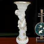 Victorian Gold Acrylic Round Hall Display Plant Stand
