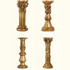 Victorian Gold Acrylic Round Hall Display Plant Stand