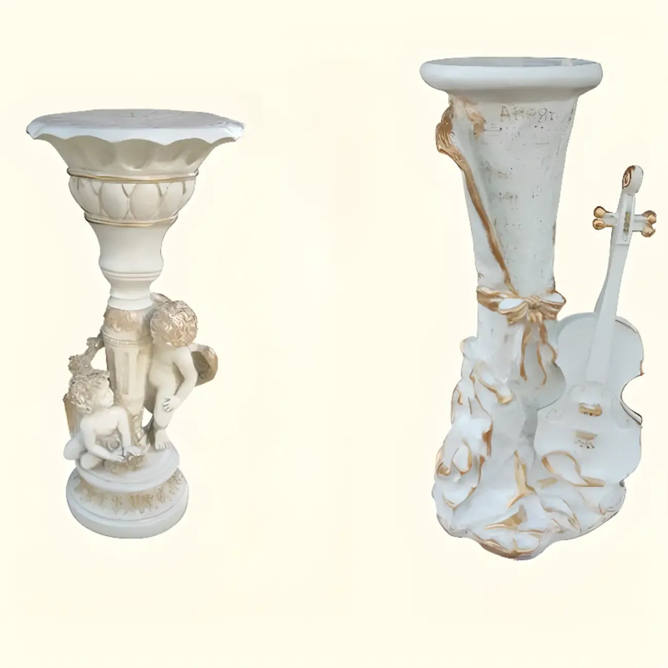 Victorian Gold Acrylic Round Hall Display Plant Stand