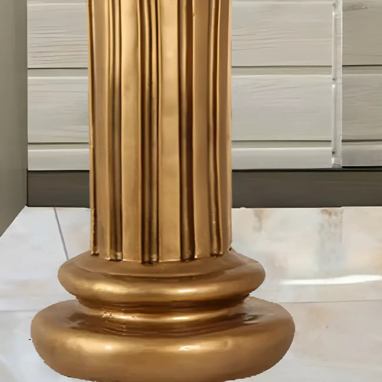Victorian Gold Acrylic Round Hall Display Plant Stand