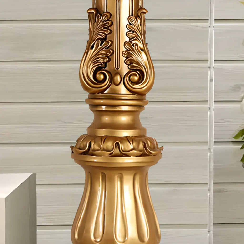 Victorian Gold Acrylic Round Hall Display Plant Stand