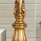 Victorian Gold Acrylic Round Hall Display Plant Stand