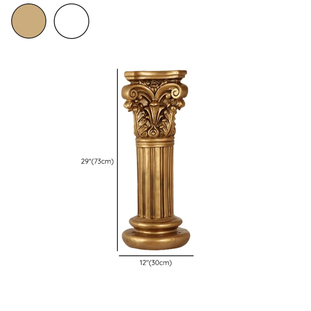 Victorian Gold Acrylic Round Hall Display Plant Stand