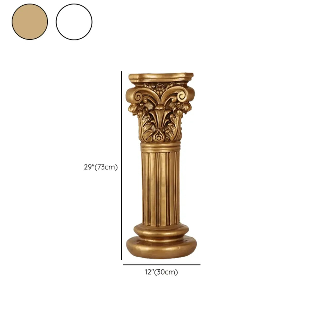 Victorian Gold Acrylic Round Hall Display Plant Stand