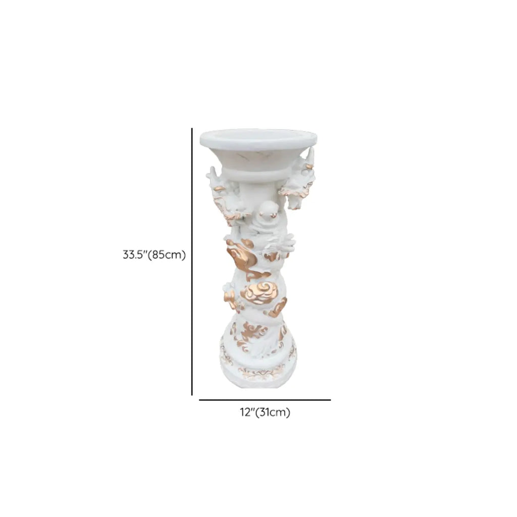 Victorian Gold Acrylic Round Hall Display Plant Stand