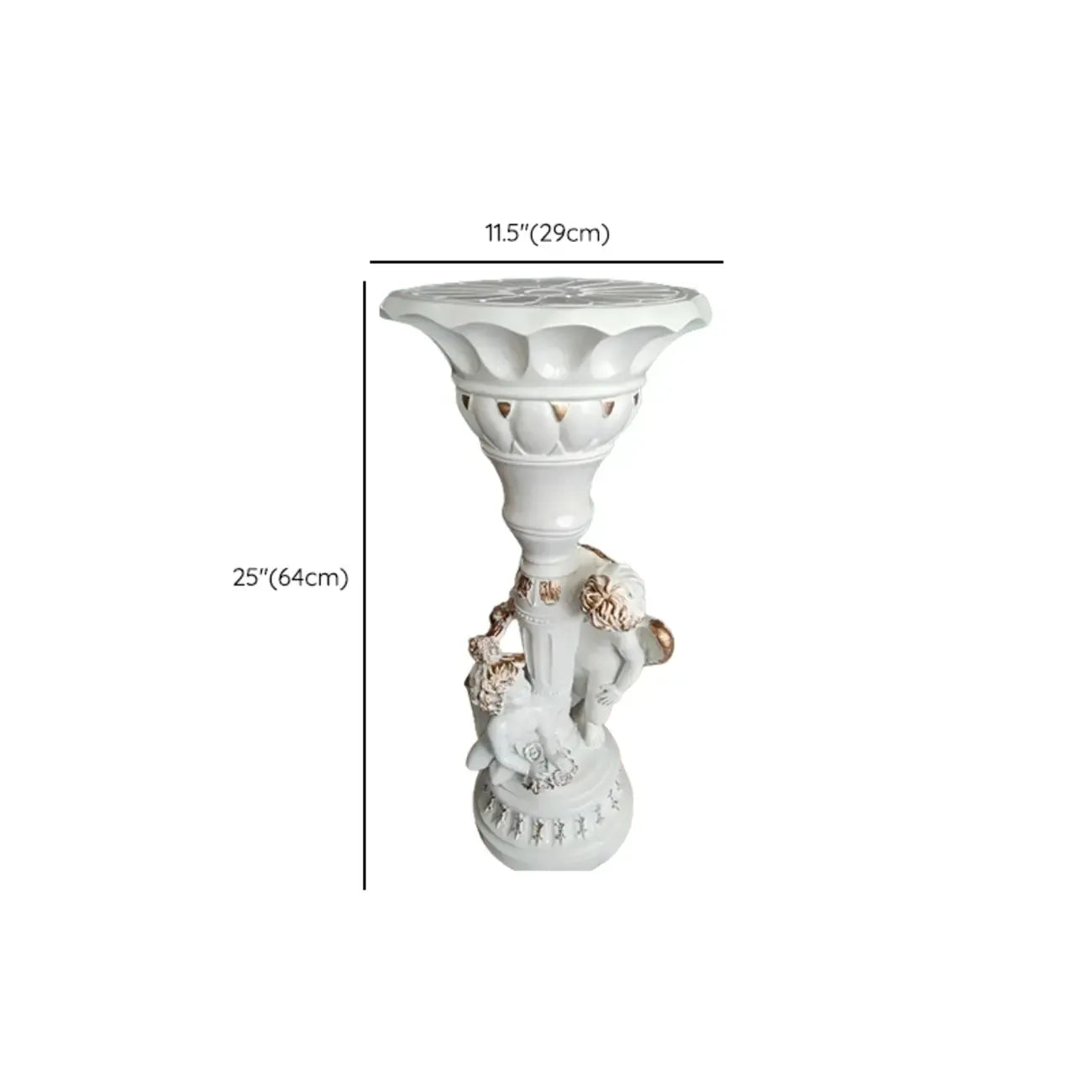 Victorian Gold Acrylic Round Hall Display Plant Stand