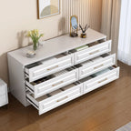 Modern Elegant White Wood Gold Handle Storage Chests