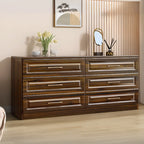 Modern Elegant White Wood Gold Handle Storage Chests