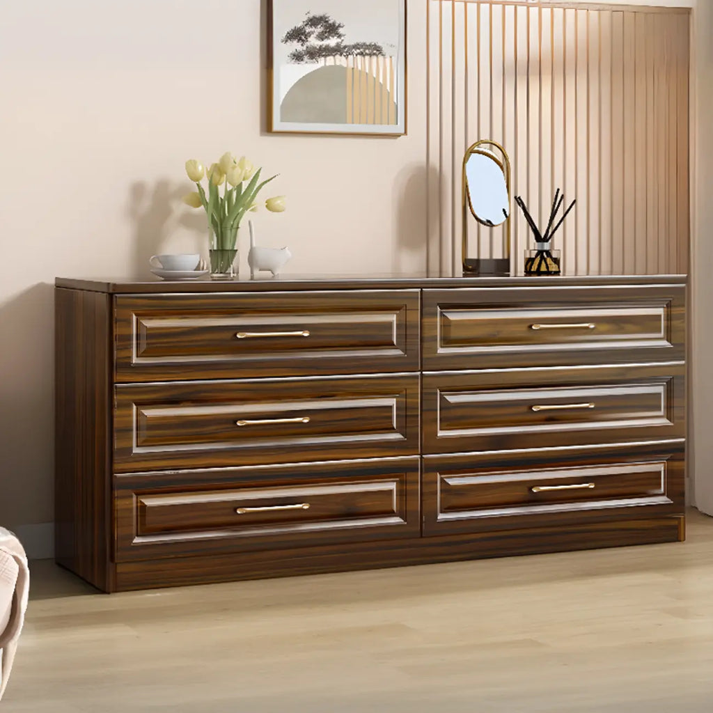 Modern Elegant White Wood Gold Handle Storage Chests