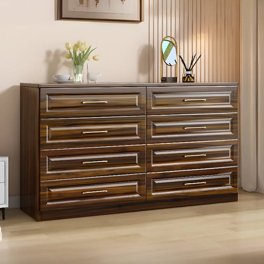 Modern Elegant White Wood Gold Handle Storage Chests
