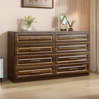 Modern Elegant White Wood Gold Handle Storage Chests