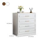 Modern Elegant White Wood Gold Handle Storage Chests