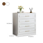 Modern Elegant White Wood Gold Handle Storage Chests