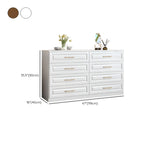Modern Elegant White Wood Gold Handle Storage Chests