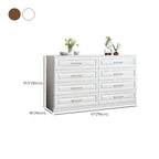 Modern Elegant White Wood Gold Handle Storage Chests