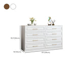 Modern Elegant White Wood Gold Handle Storage Chests