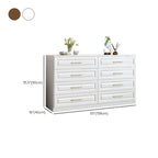 Modern Elegant White Wood Gold Handle Storage Chests