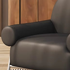 White Upholstered Arm Accent Chair for Living Room