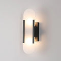 Nordic 2-Light Gold Oval Alabaster Wall Lamp