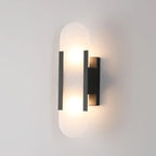 Nordic 2-Light Gold Oval Alabaster Wall Lamp