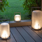 Portable Glass Lantern Outdoor Post Lights