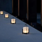 Portable Glass Lantern Outdoor Post Lights