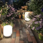 Portable Glass Lantern Outdoor Post Lights
