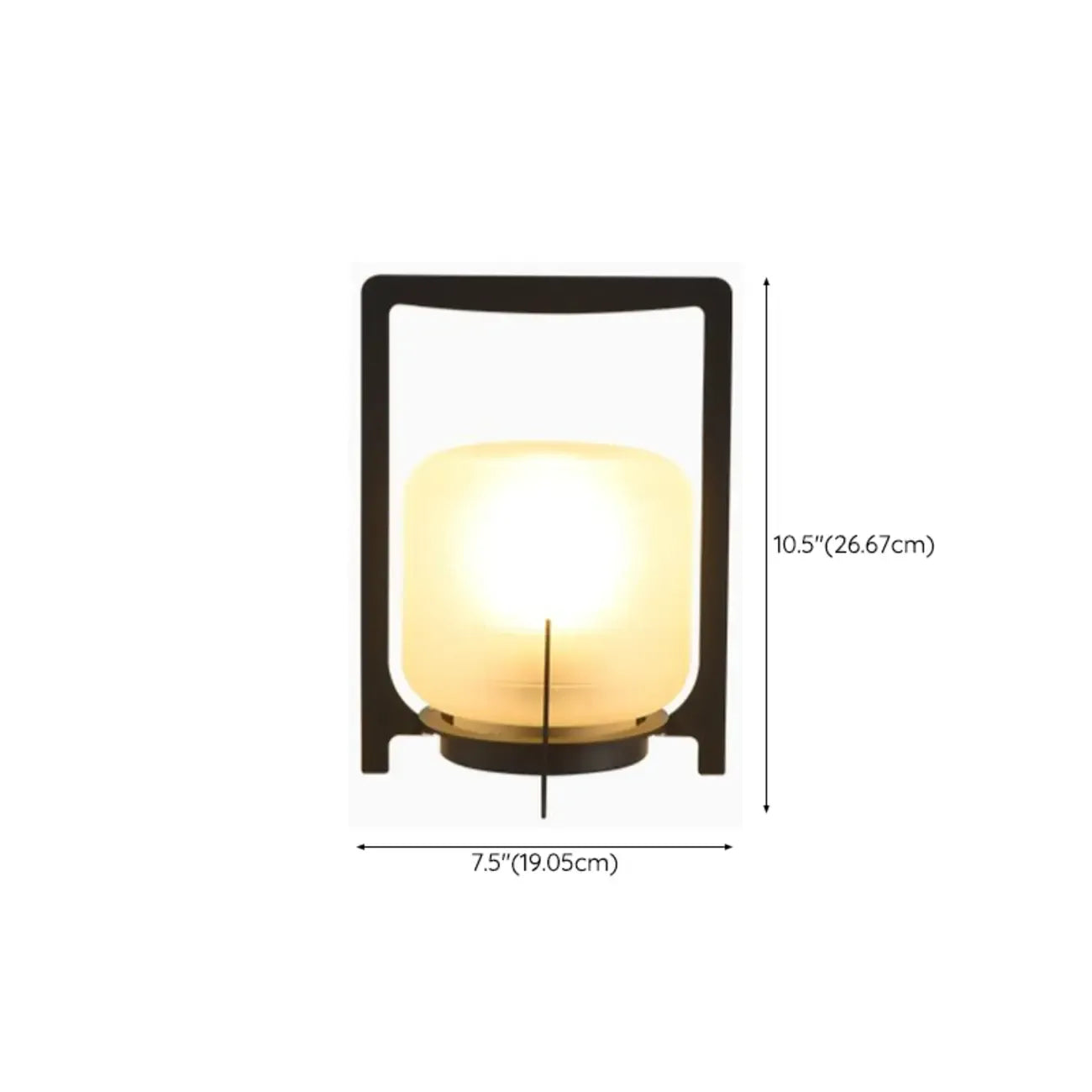 Portable Glass Lantern Outdoor Post Lights
