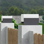 Warm Light Grey Square Solar Outdoor Post Lights