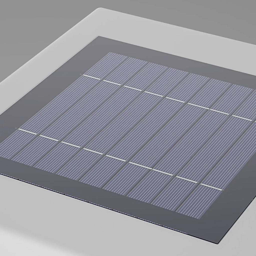 Warm Light Grey Square Solar Outdoor Post Lights